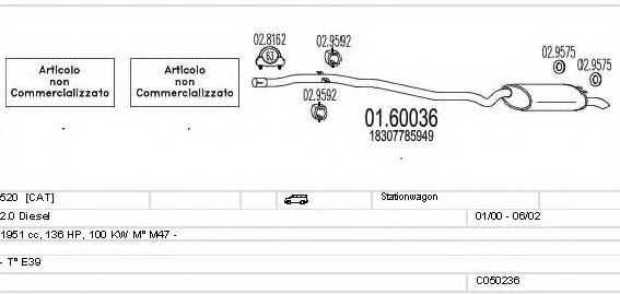 MTS C050236009004 Exhaust System